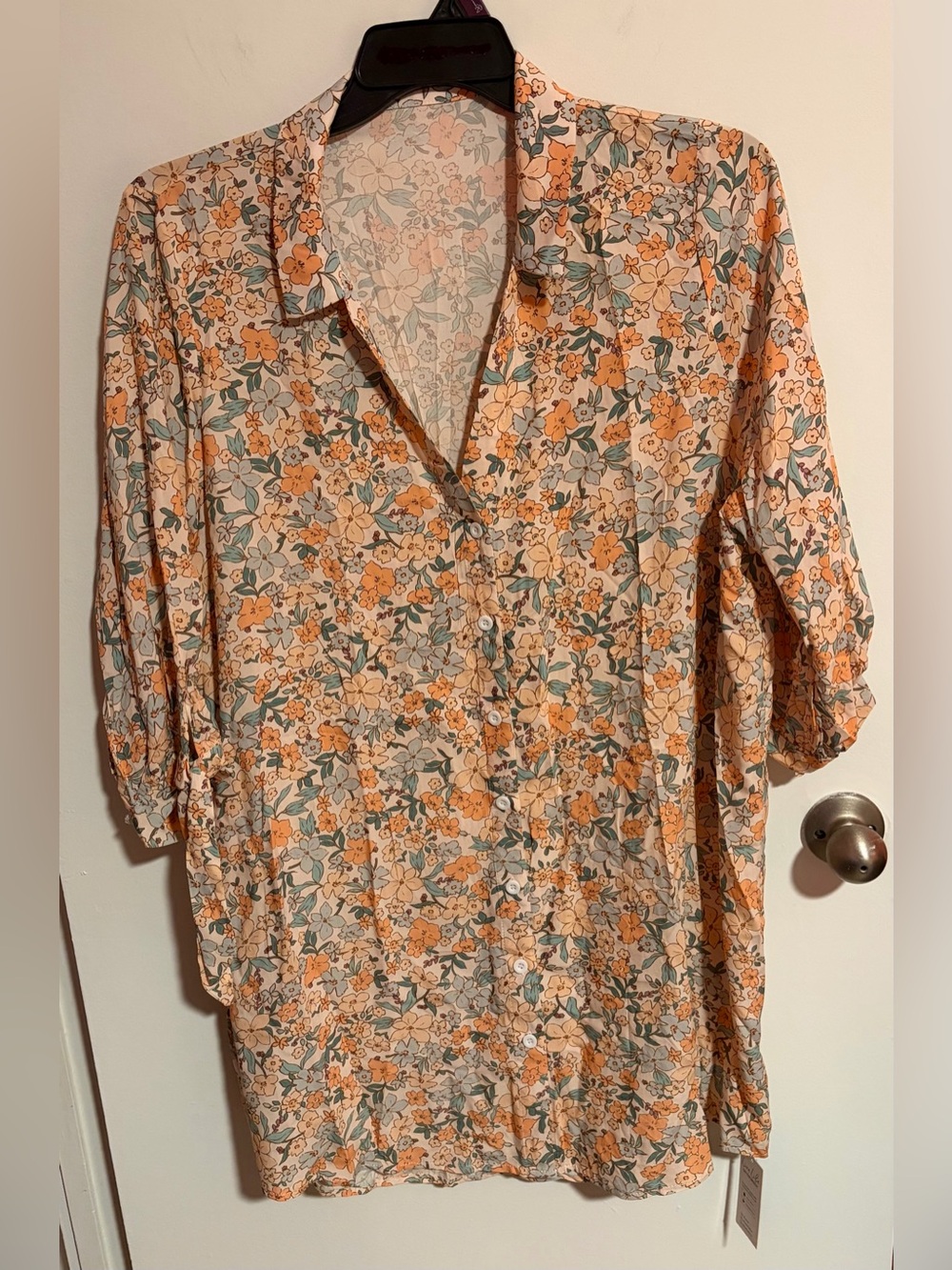NWT Cupshe Oaklyn Floral Buttoned Shirt Dress